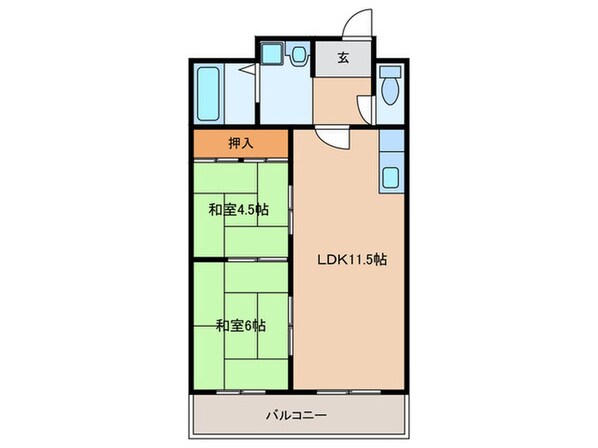 報徳マンションの物件間取画像